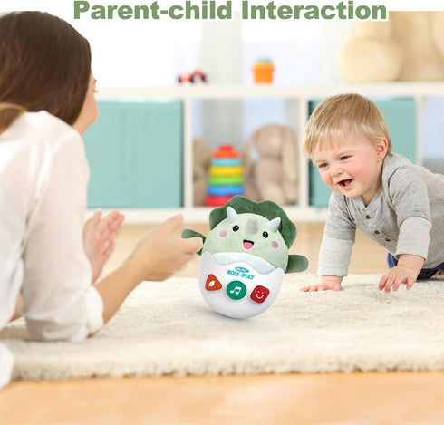 Baby Dinosaur Toys 0-3-6-12 Months, Musical Infant Toys with Light & Sounds, Soft Plush Stuffed Animal, Newborn Boys Girl 1st Birthday Shower Gift...