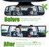 WSSROGY Car Rearview Mirror HD Glass 12 Inch Anti Glare Clip On Panoramic Wide Angle Car Interior Rear View Mirror Universal for Cars SUVs Trucks ...