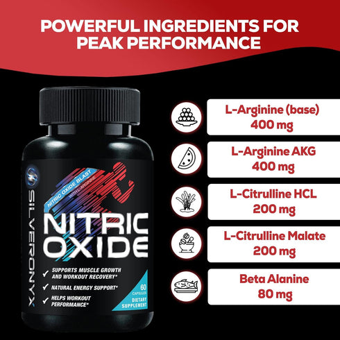 Extra Strength Nitric Oxide Supplement 3X Strength L Arginine, Citrulline Malate, AAKG, Beta Alanine - Premium Muscle Supporting Nitric Booster - ...
