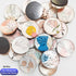 24Pcs 1.2in Round Crystal Glass Refrigerator Magnets,Line Drawing Flower Magnets for Fridge and Locker,Cute Decorative Whiteboard Blackboard Magne...