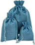 12-Pack 5.5x7.75 Natural Burlap Gift Bags w. Drawstring (Teal Blue, Medium) for Party Favors, Presents or DIY Craft by TheDisplayGuys...