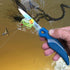 CUDA 3" Net Knife Saltwater & Freshwater Serrated Edge Titanium Bonded Stainless Steel Blade Knife with Non-Slip Scale Pattern Grip | Sheath Inclu...