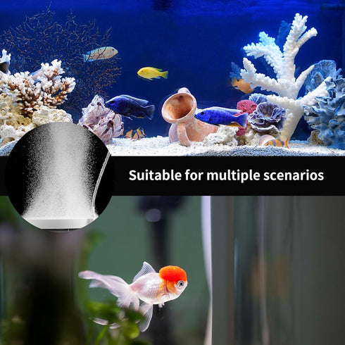 UPETTOOLS Air Stone for Aquarium Fish Tank - 1.97 Inch Fish Tank Bubbler, Ultra Quiet Nano Bubble Stone Dissolved Oxygen Diffuser for 5 to 30 Gall...
