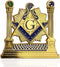 Masonic Pillars Car Emblem Shining Square & Compass Freemason auto Badge...