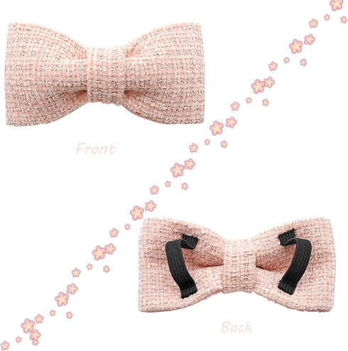 Lionheart glory Dog Bow Collar Pink Dog Collars for Female Dogs Adjustable Soft Dog Collars with Bowtie, Pet Collars Bow Tie for Large Dogs Gift...