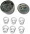 100 Count Skull Head Skeleton Shaped Paper Clips Great for Paper Clip Collectors or Office Gift - Comes in Round Tin with Lid and Gift Box (White)...