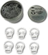 100 Count Skull Head Skeleton Shaped Paper Clips Great for Paper Clip Collectors or Office Gift - Comes in Round Tin with Lid and Gift Box (White)...