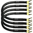 CESS-028L HiFi Premium Speaker Cable Jumpers 8 Inches - Fork Spade Plug to Spade Plug Speaker Jumper Cables - 4 Pack (Large Fork)...