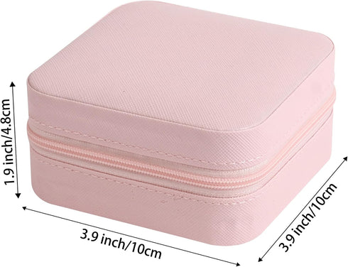 Jewelry Organizer Box Pink Travel Jewelry Case for Women Teen Girl Gifts Travel Jewelry Organizer Small Women Jewelry Holder for Ring Necklaces Br...