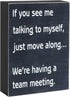 Funny Office Desk Decor Box Sign,Engineered Wood - Home Office Decorations Supplies for Women - Cute Cubicle Desk Accessories...