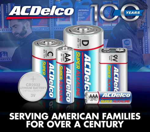 ACDelco 24-Count AAA Batteries, Maximum Power Super Alkaline Battery, 10-Year Shelf Life...