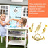 Balacoo 4Pcs Mini Plastic Musical Instrument Dollhouse Trumpet Saxophone Miniature Dollhouse Model Gold Christmas Tree Hanging Decor...