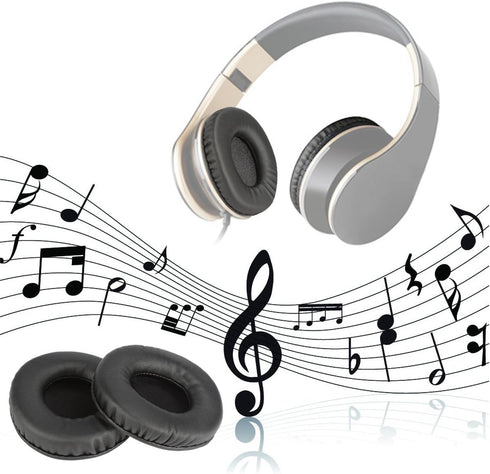 Round Ear Pad Earpad for Professional Overhead Foldable Headphones (90mm)...