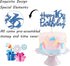 Royal Blue Glitter Happy 16th Birthday Cake Topper - 16 Sign Cake Topper - Cheers to 16 Years Party Supplies - 16th Birthday Party Decorations...