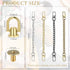 24 Pcs Purse Chain Strap D Ring Rivets Set Flat Purse Strap Extender Replacement Crossbody Chain Metal D Ring Stud Screw Post Head Buttons Handbag...