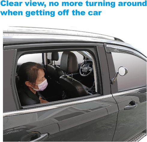 Car Rear View Mirror Wide Rearview Mirror Adjustable Blind Spot Mirror Auto Exterior Side Mirrors Round Convex Panoramic Rear View Mirrors for Car...