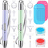 Chuangdi 2 Pcs Diamond Painting Art Drill Pen with Light Diamond Painting Accessories and Tools 12 Pen Heads 2 Anti-Slip Mats 2 Wax Organizer Case...
