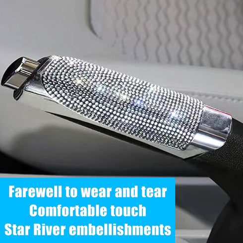 Pack-1 Bling Car Handbrake Cover, Diamond Studded Car Shift Gear Cover, Rhinestone Handbrake Protective Cover, Handbrake Shell Pull Handle Cover (...
