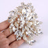 EVER FAITH Austrian Crystal 4 Inch Teardrop Flower Leaf Luxury Wedding Pendant Brooch...