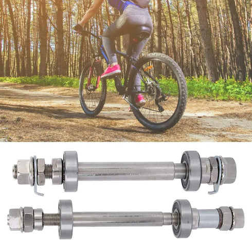 Bicycle Wheel Hub Axle, Durable Metal Bicycle Wheel Hub Axle Front Rear Solid Shaft Lever, Bike Repair Tool Accessories, for Most Bikes(Rear axle ...