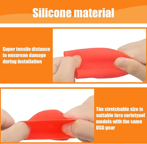 2 PCS Car Automatic Gear Shift Knob Cover, Anti-Slip Waterproof Silicone Vehicle Shifter Boots Cover, Universal Durable Automatic Knob Gear Lever ...
