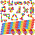15 Pack Mini Fidget Snake Cube Puzzle Toys - Party Favors & Goodie Bag Fillers for Kids & Teens - Rainbow Colors - Bulk Birthday & Back to School ...