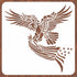 Eagle Wall Stencils Bird Large Stencils for Painting 12x12" Square Reusable Stencils Tile Stencil for Crafts Painting on Wood Paper Canvas Furnitu...