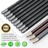 Professional Charcoal Pencils Drawing Set - 13 Pieces Neutral, HARD, SOFT, 14B, 12B Charcoal Pencils for Drawing, Sketching, Shading, Artist Penci...