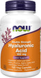 NOW Supplements, Hyaluronic Acid 100 mg, Double Strength with L-Proline, Alpha Lipoic Acid and Grape Seed Extract, 120 Veg Capsules...