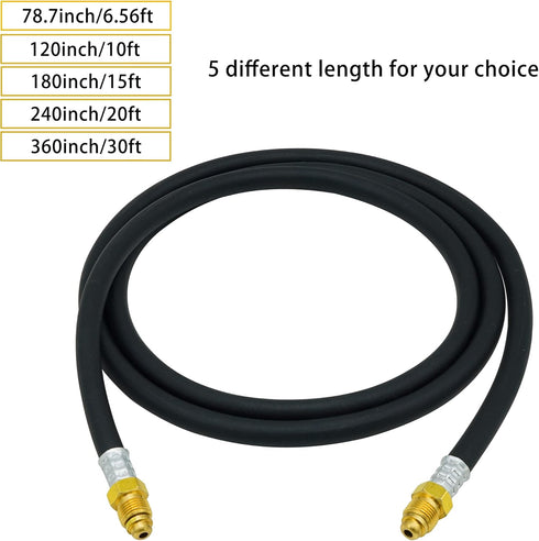 Inert Gas Welding Hose 6.56FT - Argon Flow Meter Regulator Adapter Hose - Mig Tig, 5/8" UNF-18RH Fittings...
