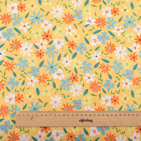 Hanjunzhao Yellow Fat Quarters Cotton Fabric Bundles 18 x 22 inch for Quilting Sewing Crafting...