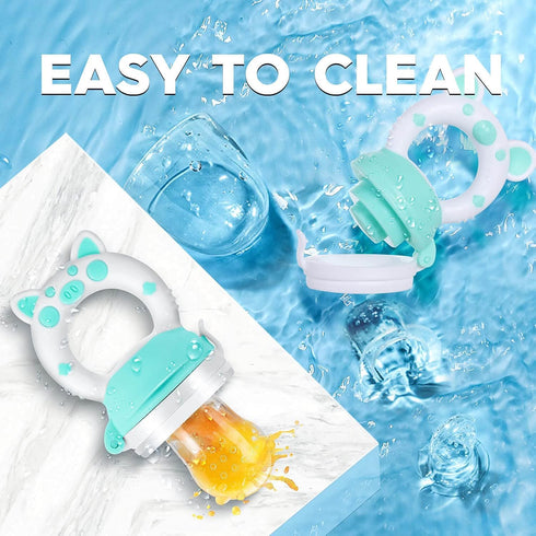 Baby Fruit Food Feeder Pacifier - Fresh Teething Pacifiers, Infant Fruit Teething Teether Toy for 3-24 Months, 6 Pcs Silicone Pouches for Toddlers...