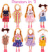 30 PCS 6 Inch Doll Clothes and School Playset with Ballons 3 Girl Dresses 3 Boy Outfits 2 Pair of Shoes and 19 Pcs Study Supplies for 6 Inch Doll ...