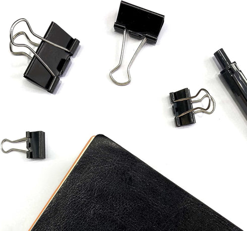 120Pcs Assorted Sizes Binder Clips, Metal Paper Clamps 4 Assorted Sizes, Medium, Small, X Small and Micro for Office Supplies, Black....