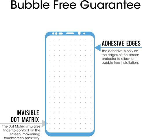 amFilm Glass Screen Protector for Samsung Galaxy S9 Plus, 3D Curved Tempered Glass, Dot Matrix with Easy Installation Tray, Case Friendly (Black)...