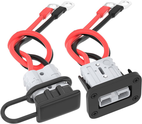 50 Amp Battery Quick Connect/Disconnect Connector 6 to 12 Gauge Battery Cable Connector Quick Disconnect Battery Terminal, 12V Wire Harness Plug C...