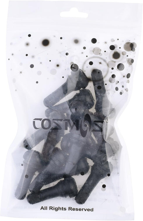 CM Cosmos Black TR413 Rubber Snap-in Valve Stems Tire Valve Stems Tyre Valve Stems, 15 Pack...