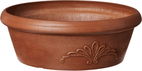 Arcadia Garden Products PSW Pot TA25TC Collection Shallow Bulb Pan Planter Dish Low Bowl for Succulents, Bonsai, Fairy Gardens, Herbs, 10-inch, Te...