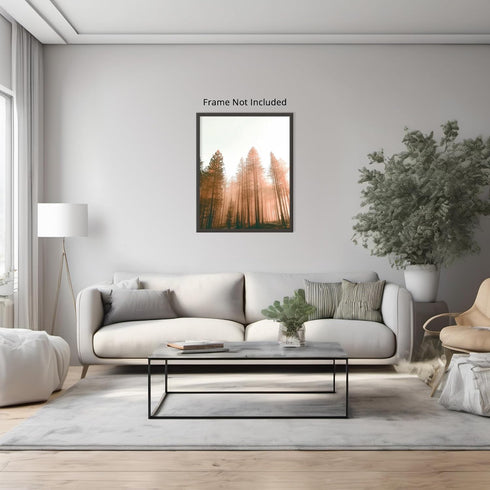 Posterizer 1 pcs-beautiful nature scene with evergreen trees and mountains 5-Landscape & Nature Art-Gift for Art Lovers-Decor for Home & Office- u...