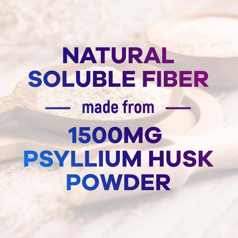 Psyllium Husk Powder Caps 1500mg - Non-GMO, Natural Soluble Fiber for Daily Digestive Health & Regularity Support, Vegan Psyllium Fiber Supplement...