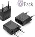 Bates- European Plug Adapter, 3 pcs, Black, Travel Adapter, US to Europe Plug Adapter, EU Adapter, Electrical Adapters, Converter Plug, European O...