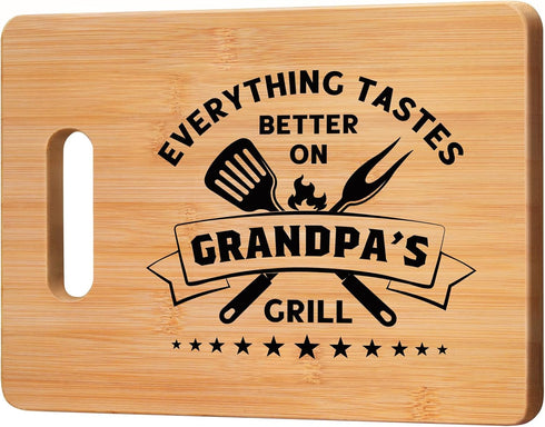 Gifts for Grandpa, Best Grandpa Birthday Gifts - Personalized Bamboo Cutting Board Gift for Grandpa Grandfather Papa, Cool Fathers Day, Christmas ...