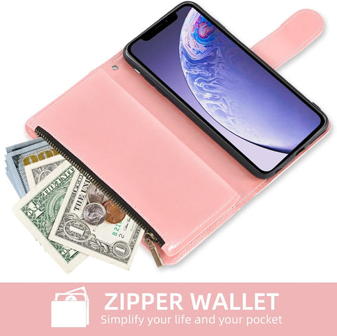 Asuwish Compatible with iPhone 11 6.1 Wallet Case and Tempered Glass Screen Protector Flower Leather Flip Card Holder Cell Phone Cover for iphone1...