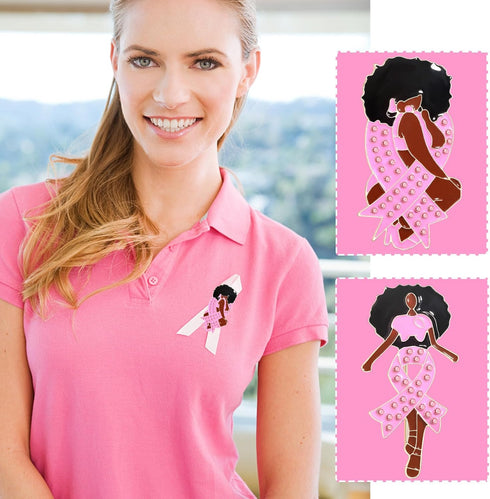 Pink Ribbon Pin Breast Cancer Gifts for Women Girls Breast Cancer Awareness Lapel Pins Hope Love Fight Hope Official Ribbon Pins Breast Cancer Bro...