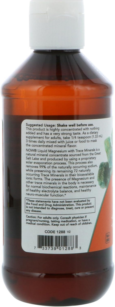 NOW Supplements, Liquid Magnesium with Trace Mineral, Nervous System Support*, 8-Ounce...