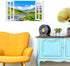 Landscape Wall Sticker Decor 3D Fake Window Wall Sticker Mountain Scenery Wall Sticker Peel and Stick Wall Art Wallpaper Removable Faux Window Wal...