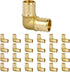 JUWO 1/2" Pex Fitting, 25 Pack PEX Elbow 90 Degree for Plumbing Repairs, Sturdy and Durable Brass Crimp Fitting...