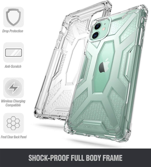 iPhone 11 Case, Poetic Premium Hybrid Protective Clear Bumper Cover, Rugged Lightweight, Military Grade Drop Tested, Affinity Series, for Apple iP...