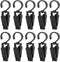 10 PCS Super Strong Plastic Swivel Hanging Hooks Home Swivel Laundry Clips Curtain Clips Clothes Pins Beach Towel Clips, 4.3inch, Black...