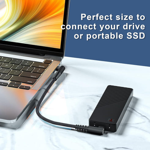 USB C to USB C Cable 100W 1ft 3 Pack 90 Degree Type C Cable Nylon Braided Right Angle USBC Fast Charging Cable Compatible with MacBook Pro 2021, i...